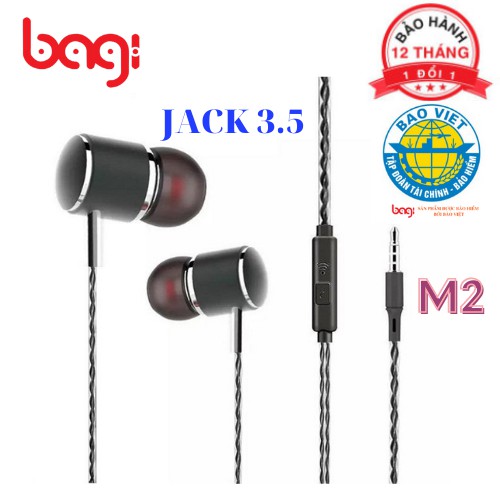 [BAGI] Tai nghe nhét tai Bagi cao cấp EXTRA BASS BM-M2 - Bảo hành chính ...