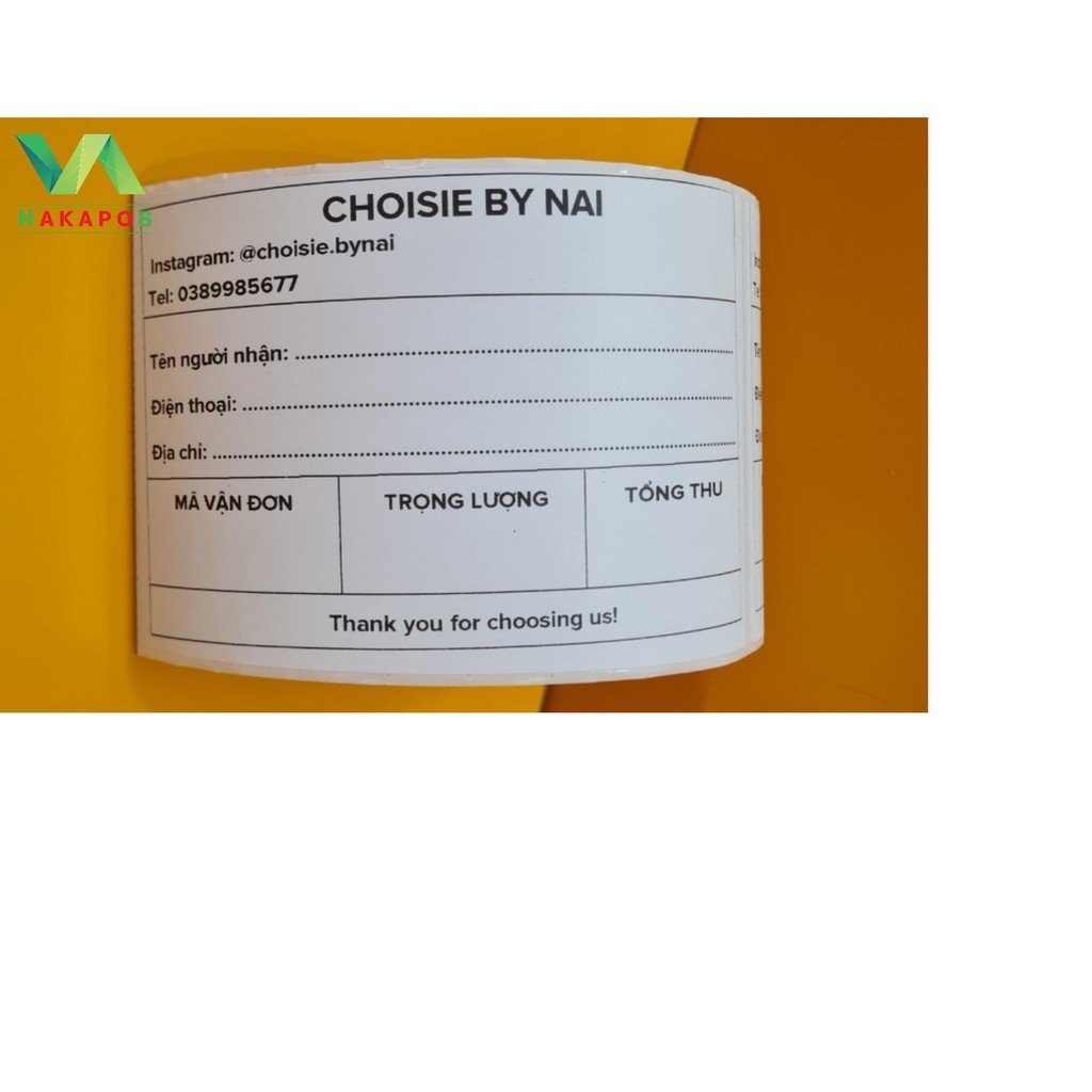 100 Tem Vận Chuyển In Sẵn Theo Nhu Cầu Khách Hàng Khổ Decal 11 x 15 cm (4x6 inch)
