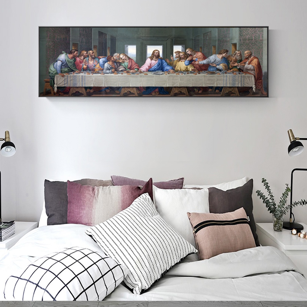 Bữa Tối Cuối Cùng Canvas Tranh Nghệ Thuật Sinh Sản Cổ Điển Nghệ Thuật Treo Tường In Hình Của Da Vinci Christian Trang Trí Treo Tường Poster Nghệ Thuật Hình Ảnh