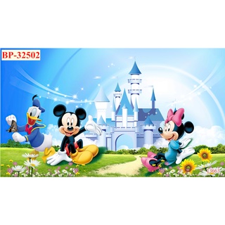 Tranh Dán Tường Phòng Bé hình CHUỘT MICKEY chất liệu chống thấm nước 3D
