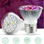 Năng động Full Spectrum 28leds Phát triển ánh sáng được thiết kế để tăng trưởng thực vật tối ưu trong thủy canh và vườn trong nhà E27 Gu10 E14