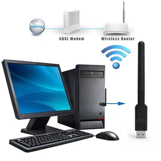 150M Ralink MT-7601 USB 2.0 WiFi Card mạng không dây Ăng-ten 802.11 b / g / n LAN Adapter
