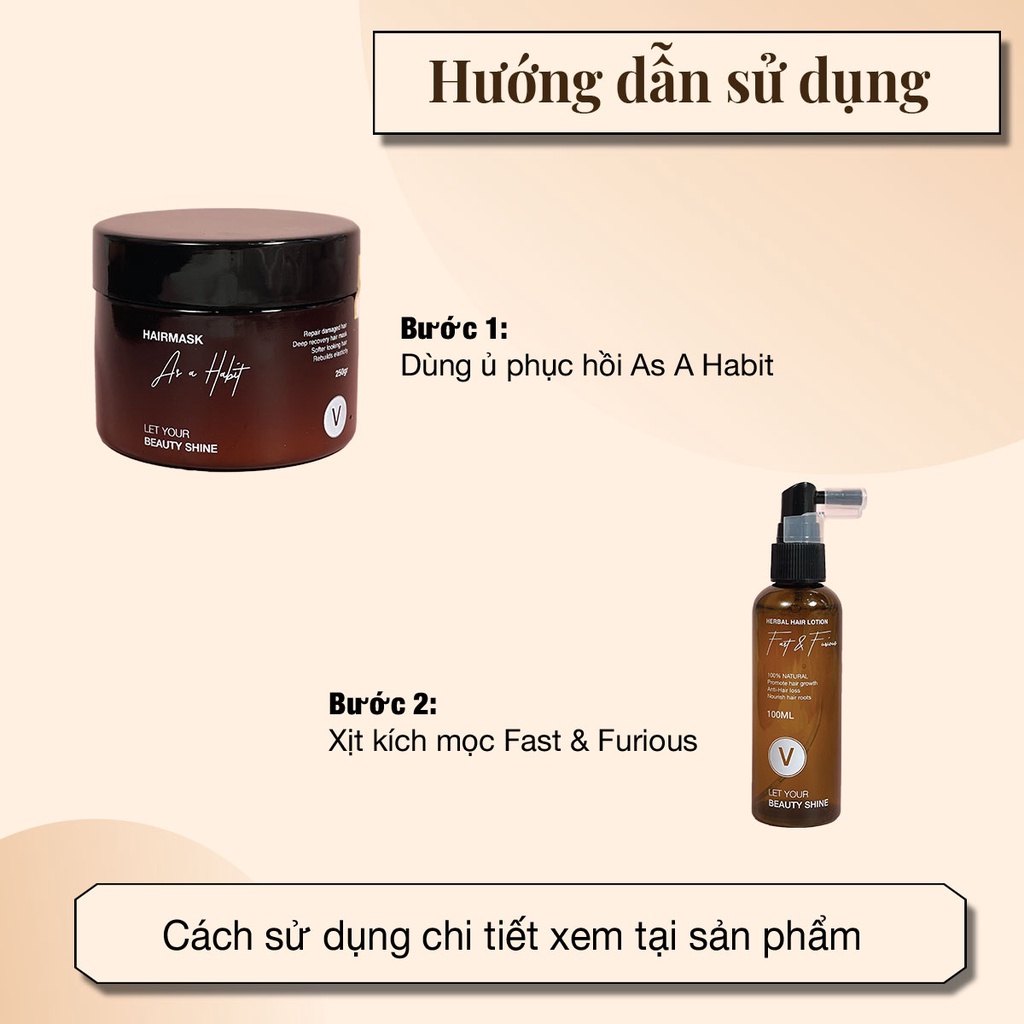 Ảnh Bộ sản phẩm xịt bưởi kịc mọc+ kem ủ tóc tráng gương vyvyhaircare V 365ml 3