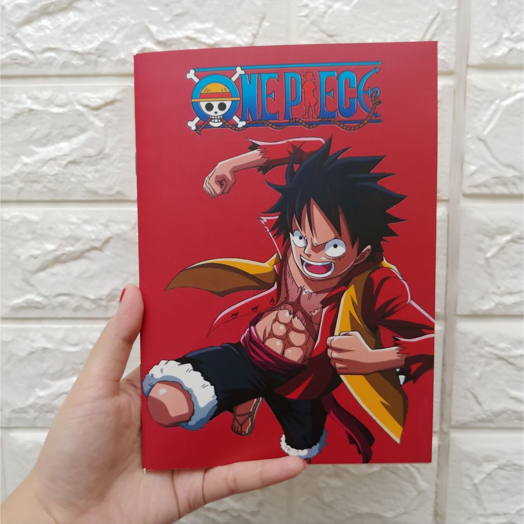Vở Luffy One Piece bìa đỏ khổ A5 | Shopee Việt Nam