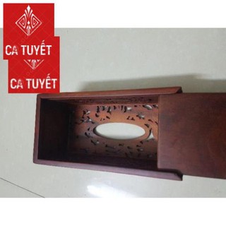 Hộp đựng giấy ăn gỗ hương cao cấp (H)