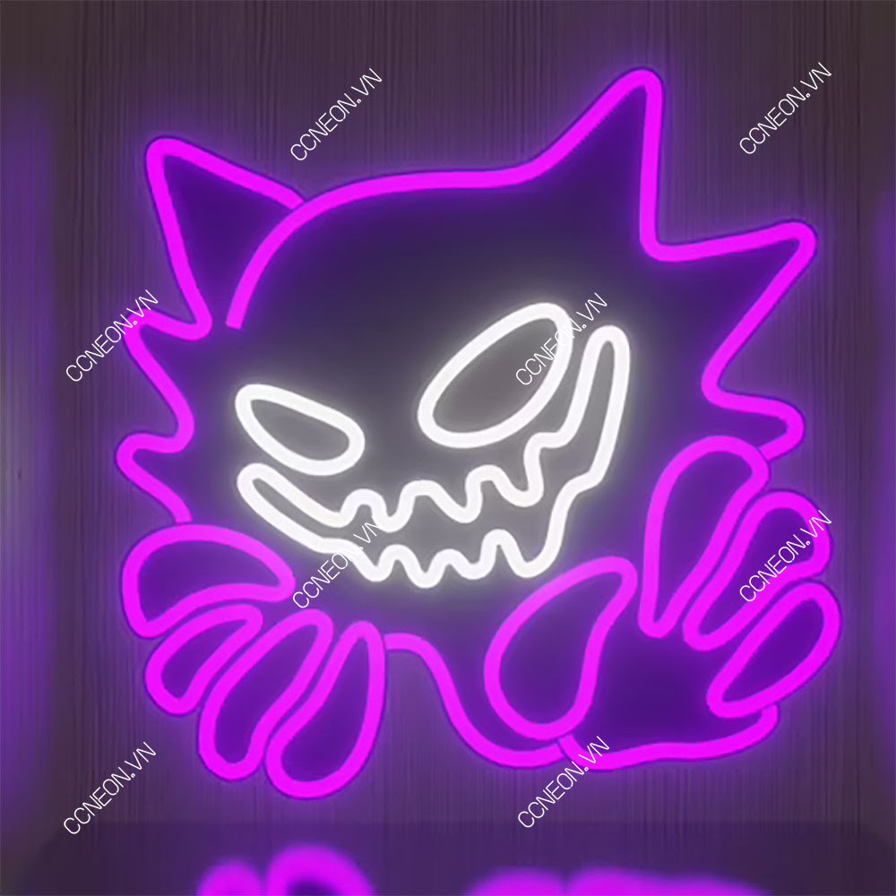 Đèn Trang Trí Phòng Led Neon Haunter - Đèn  LED Neon Hoạt Hình Pokemon