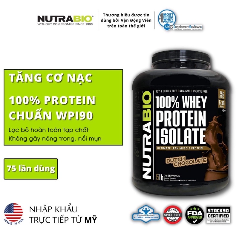 Thực Phẩm Bổ Sung Tăng Cơ Nutrabio Whey Protein Shopee Việt Nam