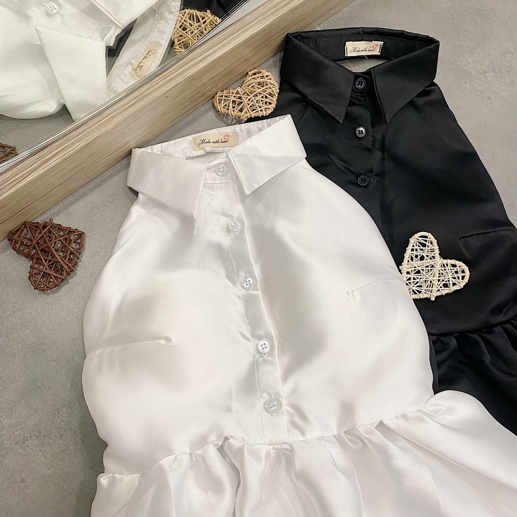 Áo kiểu nữ hở lưng hai màu trắng đen sang chảnh - Ladies Top