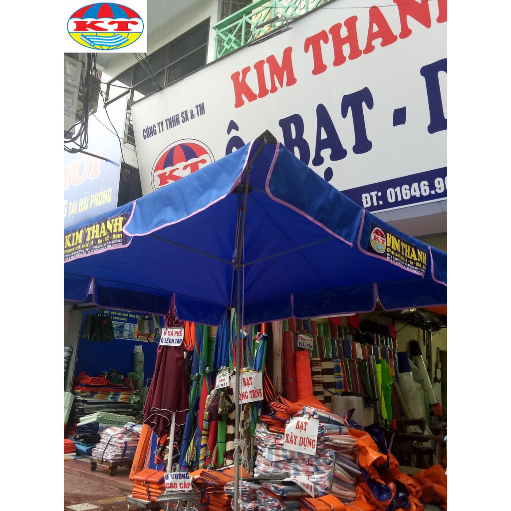 [Freeship - Đủ Kích Thước] Ô Cafe, Ô Dù Đứng Tâm Mái Vuông- (Chưa bao gồm Vỏ Chân Đế Bê Tông 55kg có bánh xe)