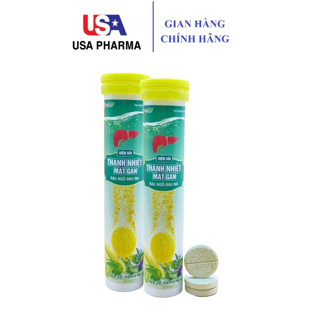 Viên Sủi Thanh Nhiệt Mát Gan Râu Ngô Rau Má FitoLabs Giảm Nóng Trong ...