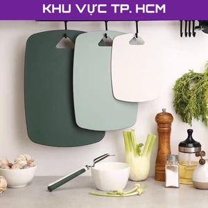 Bộ 3 thớt nhựa kháng khuẩn lúa mạch, làm từ nhựa PP an toàn
