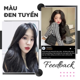 Thuốc Nhuộm Tóc Màu Đen Tự  Nhiên | Đen Tuyền | Lên Từ Mọi Nền Tóc 100G- Khanh.Color