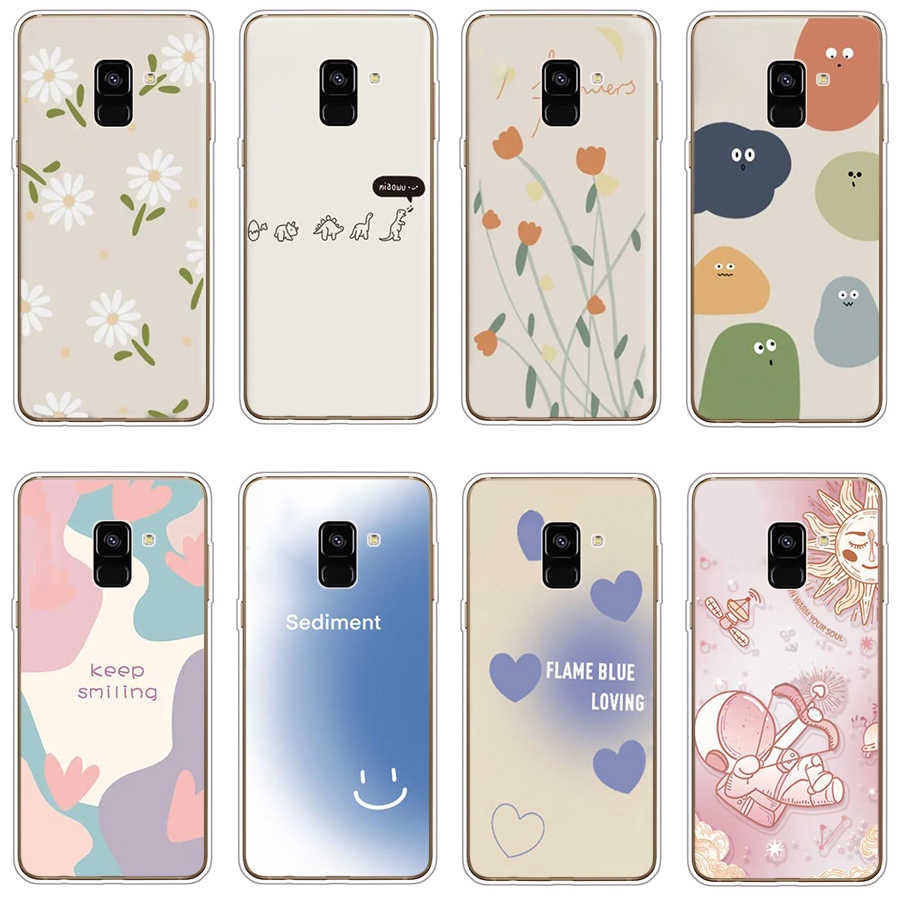 Ốp Điện Thoại TPU Dẻo In Họa Tiết Độc Đáo Thời Trang Cho Samsung Galaxy A8 plus 2018 A6 2018 plus