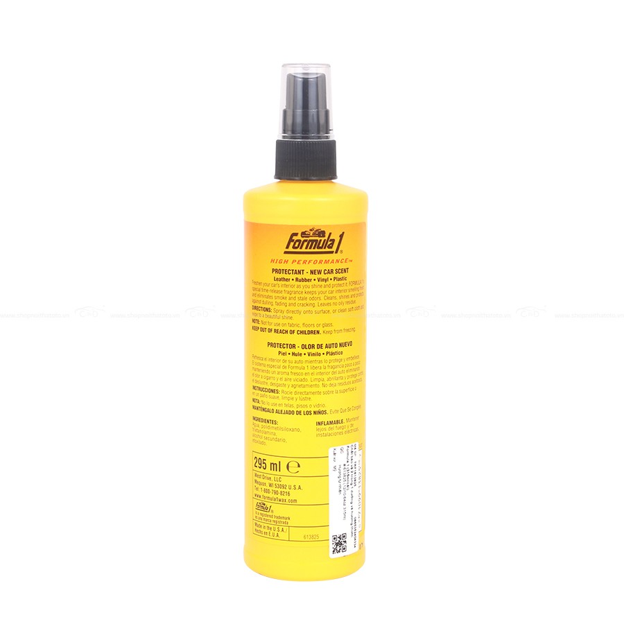 Bảo Dưỡng Và Vệ Sinh Taplo 2 Trong 1 Hương Tự Nhiên FORMULA 1 613825 295ml Phù Hợp Cho Nhiều Dòng Xe Ô Tô Xe Tải