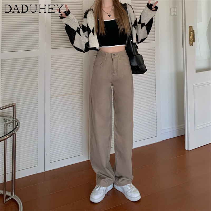 Ảnh Quần jeans dài DADUHEY lưng cao thời trang dành cho nữ 3