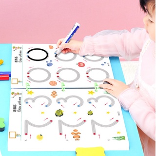 [Kho sỉ] Tập tô vẽ thông minh xoá được montessori, Tập Viết Xóa Được, đồ chơi giáo dục sớm Rèn Tính Kiên Trì- 64tr + B