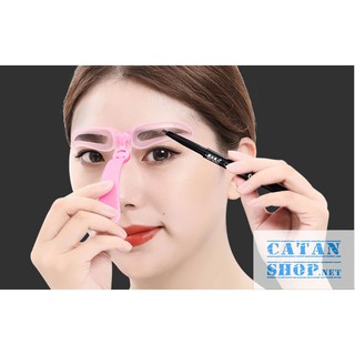 Khung kẻ chân mày cầm tay, Dụng cụ trang điểm bộ 4 hoặc 8 kiểu dáng siêu xinh, Khuôn kẻ định hình lông mày-CMCamTay