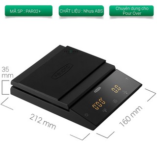Volcano Cân điện tử Felicita Parallel cho pha chế cà phê đồ uống có đếm giờ pin sạc - Black Plus