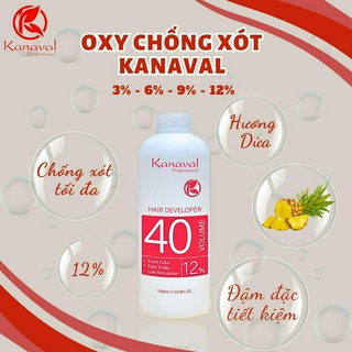 Oxy Trợ Nhuộm KANAVAL Hương Dứa Thơm Mát Không Xót Da Đầu 3%, 6%, 9%, 12% Chai 1000ml