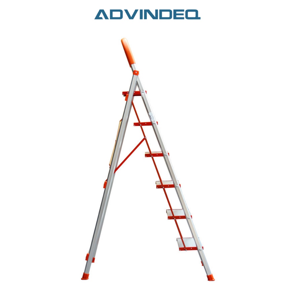 Thang nhôm ghế 6 bậc xếp gọn ADVINDEQ ADS-706, tải trọng 150kg chống trượt an toàn, bảo hành 24 tháng toàn quốc