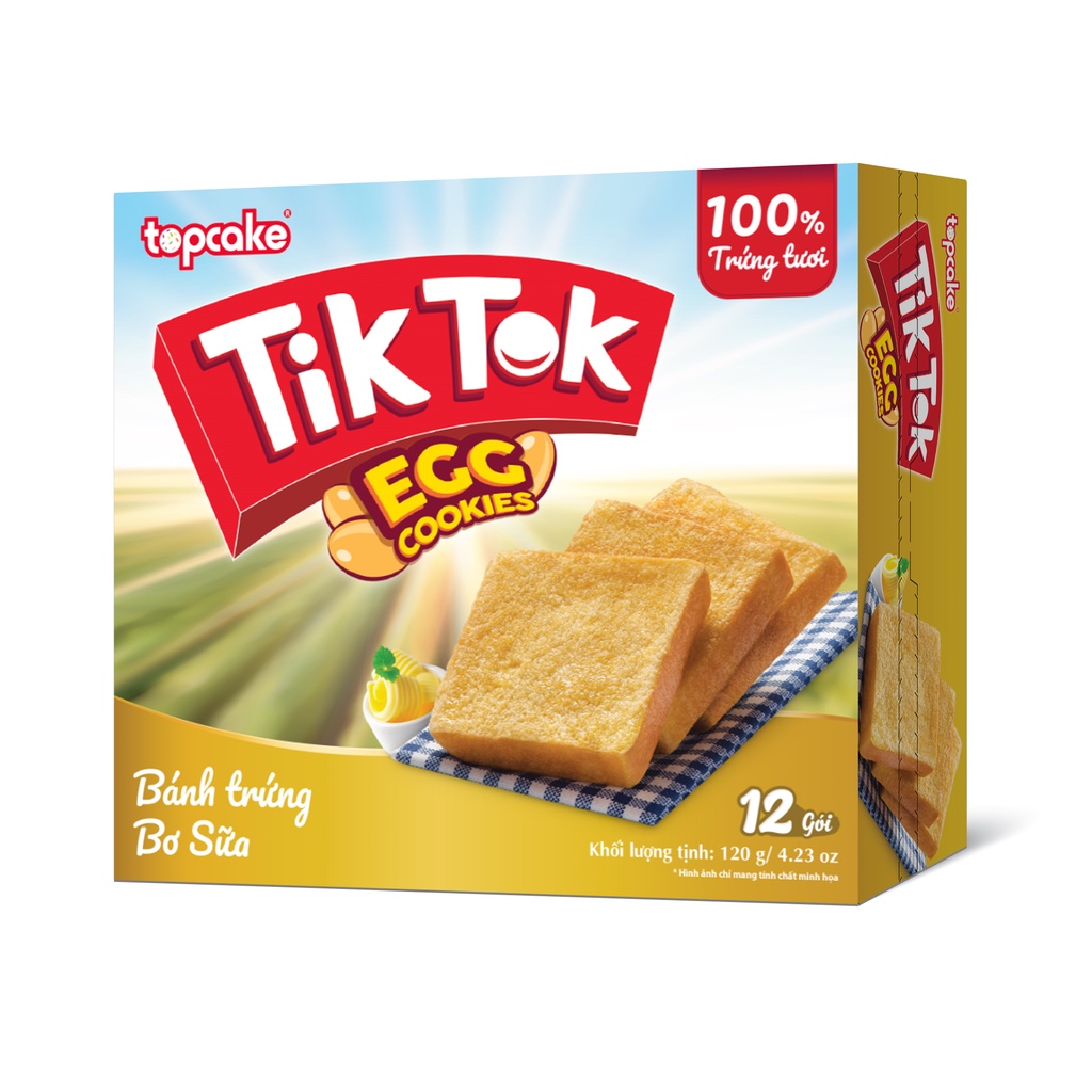 Bánh trứng nướng TIK TOK - Bơ sữa 200g | Shopee Việt Nam