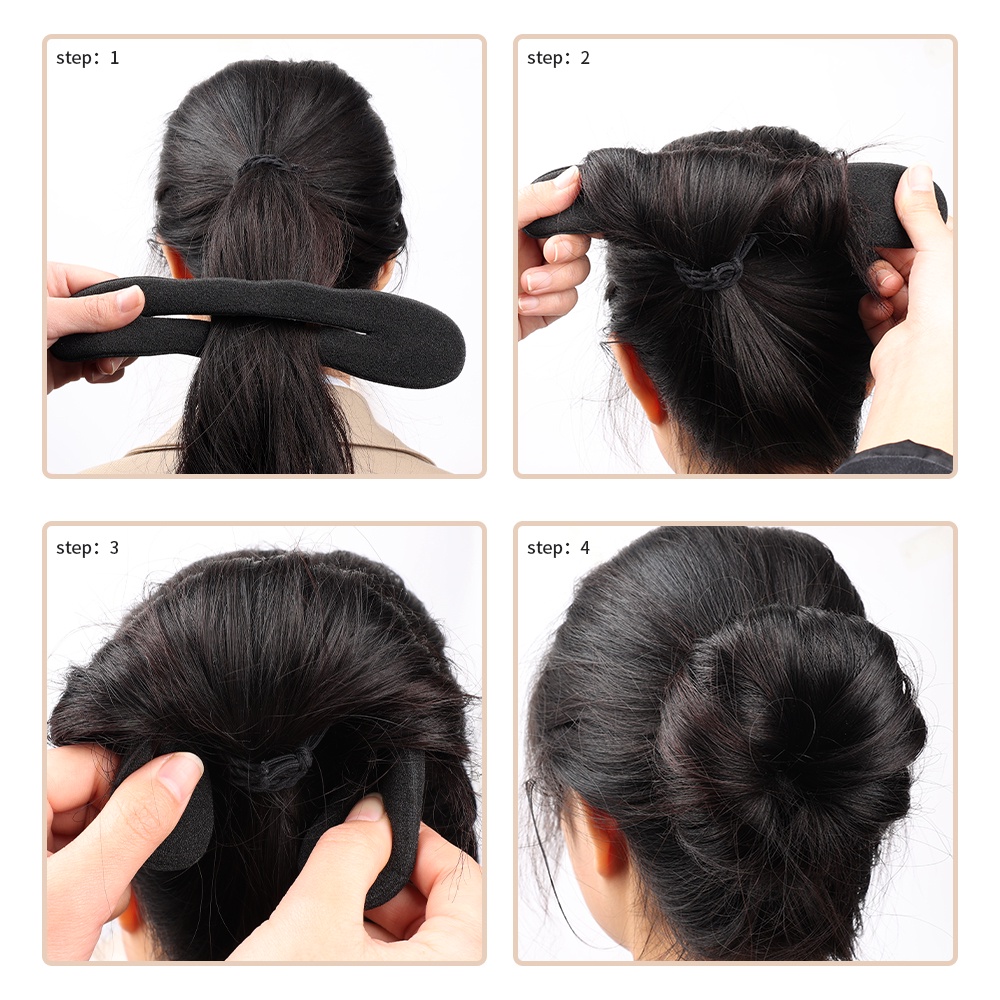 Dụng Cụ Búi Tóc Bằng Xốp Thiết Kế Đơn Giản Thời Trang Cho Nữ