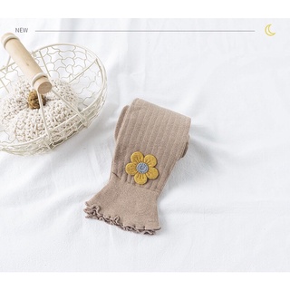 Quần tất len quảng châu hoạ tiết bông hoa dễ thương cho bé gái Q0034