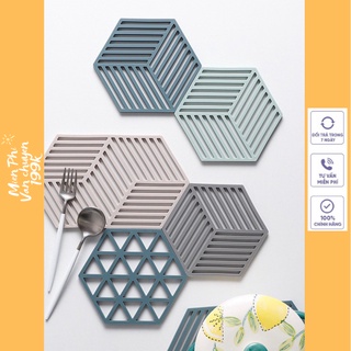 Set 2 Lót nồi silicon chống nóng chịu nhiệt chống trượt chất liệu silicon cao cấp 88294
