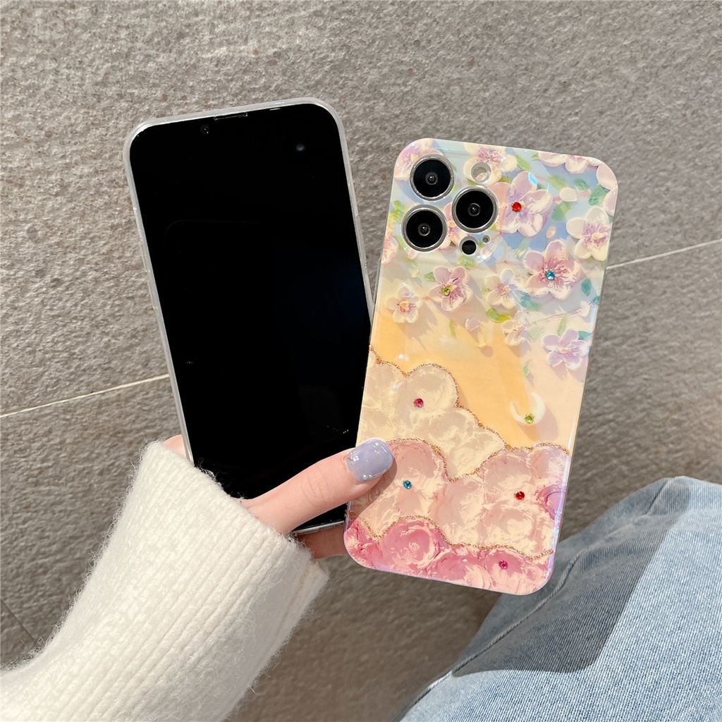 Ốp Điện Thoại Mềm Hình Hoa Cho iphone 13 Pro Max 12 11 Pro Max X XS XR XS Max