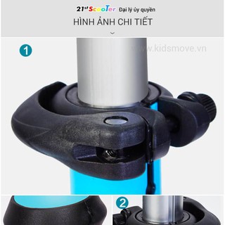 Bộ Xe Trượt Scooter 3 Bánh Tự Điều Chỉnh Kiểu Mới Đại Nam Sport+ Kèm Bộ Bảo Hộ