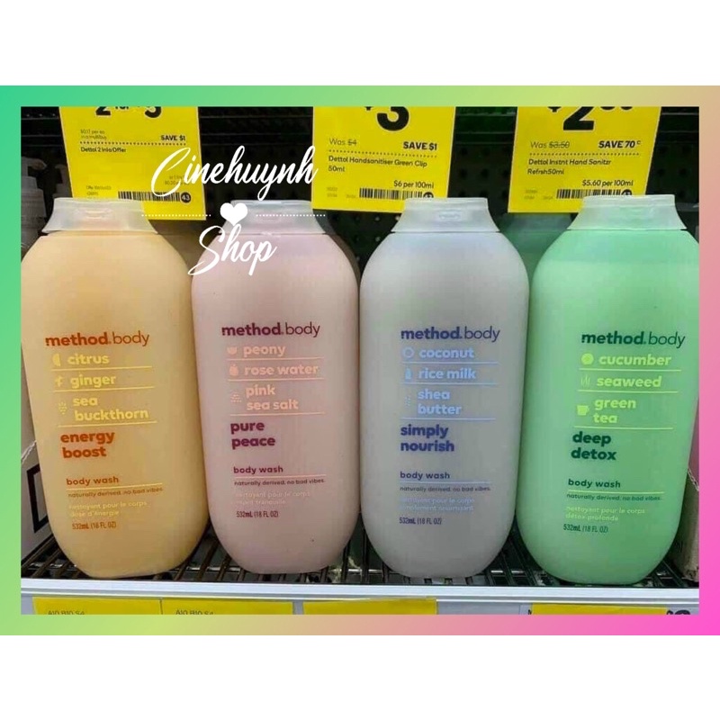 SỮA TẮM METHOD BODY ÚC/MỸ | Shopee Việt Nam