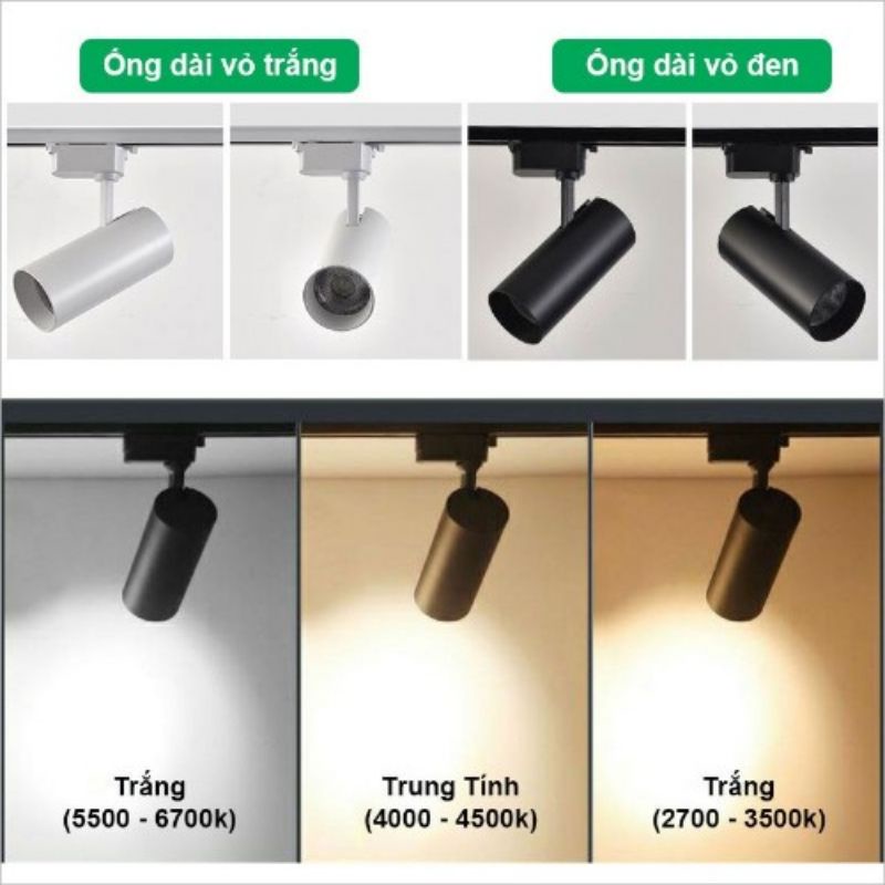 Đèn Led Rọi Ray Ống Bơ, Đèn Rọi Tranh Và Shop Quần Áo, Đèn Spotlight 7w ...