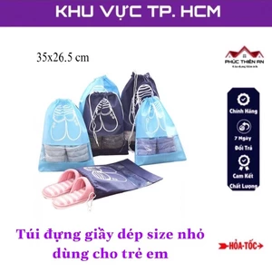 Túi đựng giầy dép họa tiết, có dây rút - chống bụi bẩn, ẩm mốc
