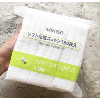 Bông Tẩy Trang Miniso 180 Miếng Cotton Không Xơ, Mềm Mại Dịu Da