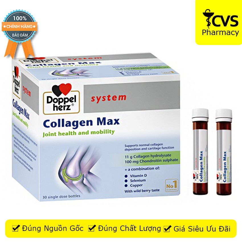 Collagen Max Hộp 30 Ống - Bổ Sung Collagen Type II, hỗ trợ tăng cường ...