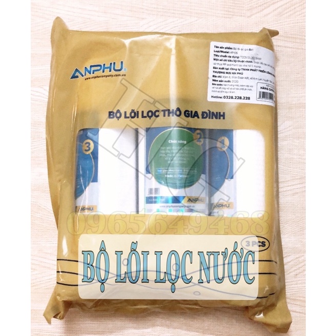 [CHÍNH HÃNG CTY] Bộ Lõi Lọc Nước Thô Gia Đình, Quả Lọc Số 1-2-3 (ẢNH THẬT)