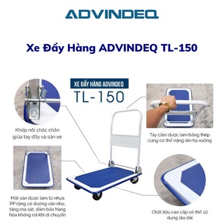 Xe đẩy hàng gấp gọn nhập khẩu ADVINDEQ TL-150 - tải trọng 150kg - độ dày sàn 1mm - bảo hành 12 tháng