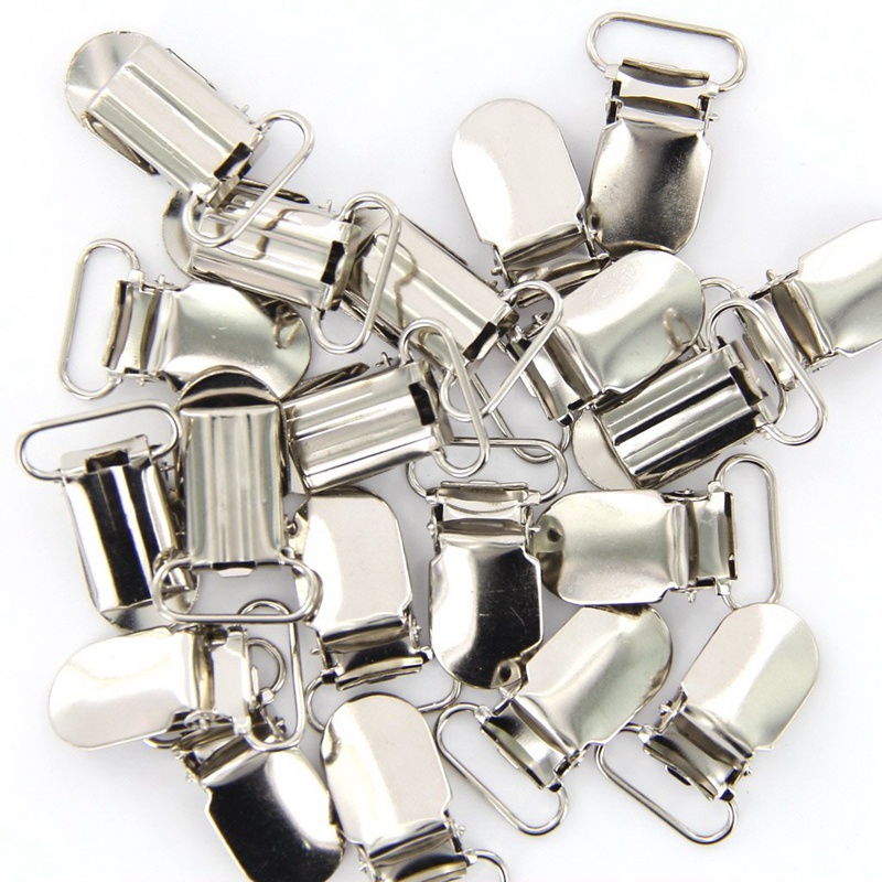 20 x Nẹp Kẹp Dây Đeo Móc 20 mm Màu Bạc