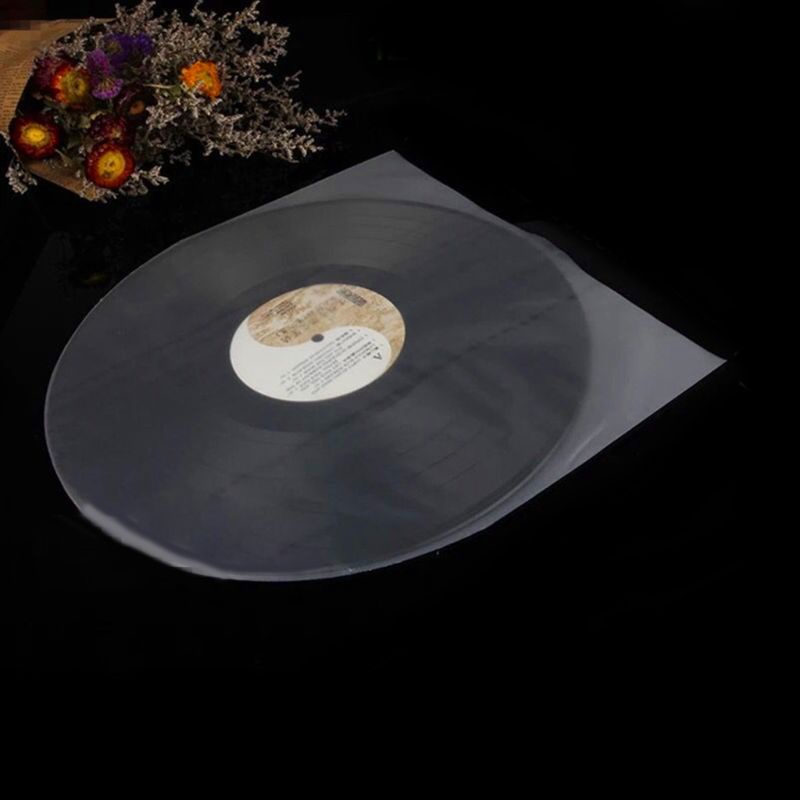 Set 50 túi bọc đĩa than vinyl trong suốt chống tĩnh điện 12"
