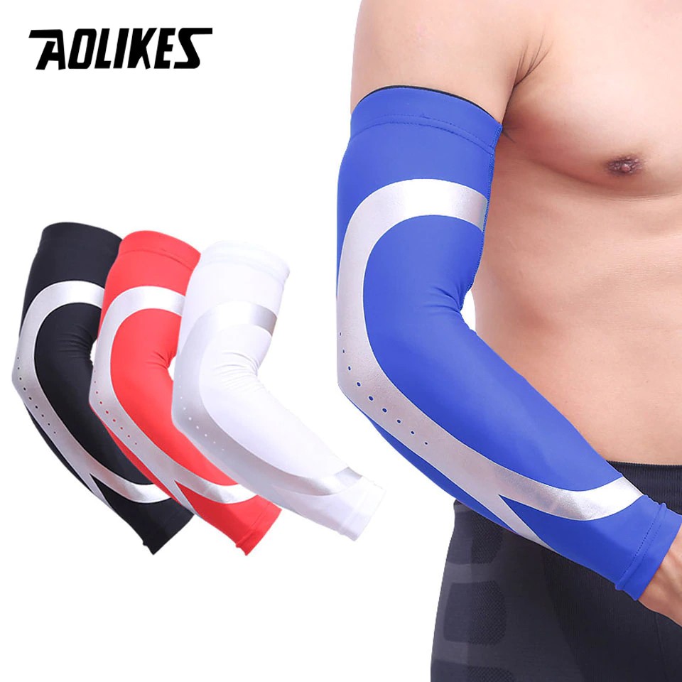 Băng ống bảo vệ khuỷu tay AOLIKES A-7945 co dãn thoáng khí cao cấp Sport protection elastic arm