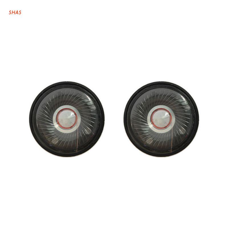 SHAS 2PCS 50mm Headphone Speaker Headset Driver 32Ohm 112db HIFI Speaker Repair Parts