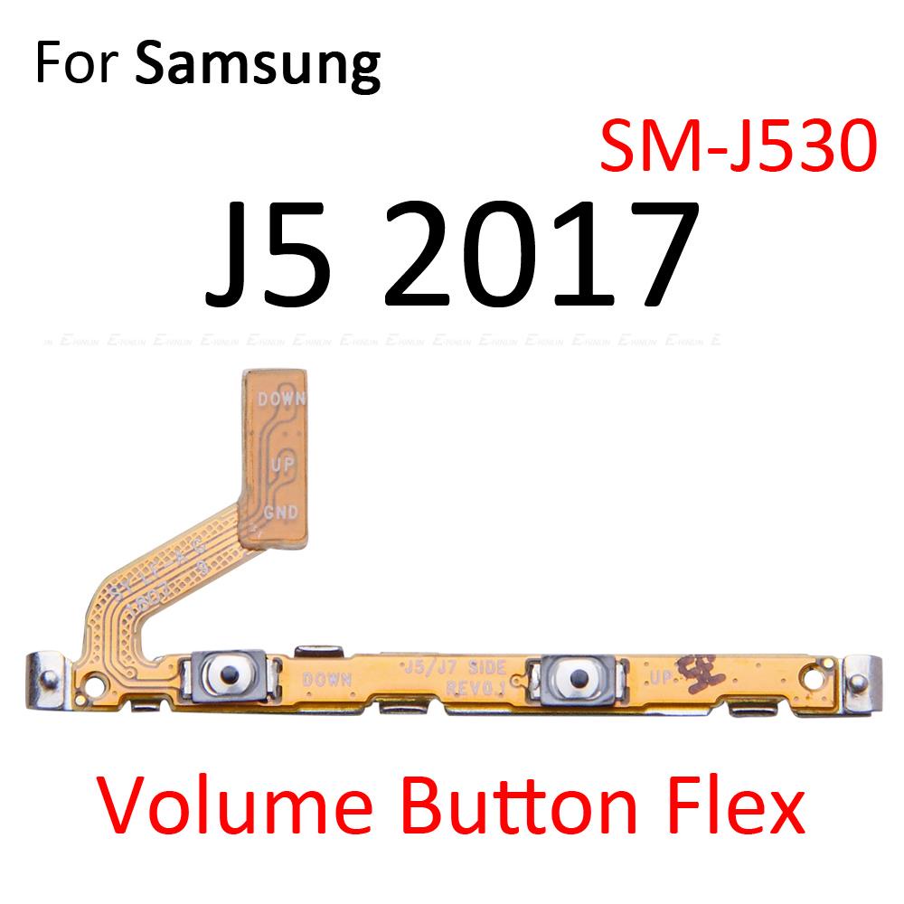Mới Tắt Tiếng Công Tắc Chìa Khóa Nguồn Ruy Băng Một Phần Cho Samsung Galaxy J3 J5 J7 Pro 2016 2017 BẬT TẮT Nút Âm Lượng Điều Khiển Cáp Mềm Thay Thế Các Bộ Phận