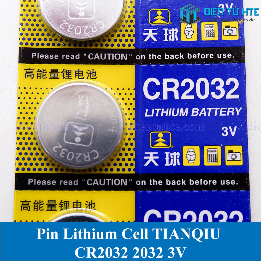 Pin Lithium Cell TIANQIU CR2032 2032 3V (Trong vỉ) | Shopee Việt Nam