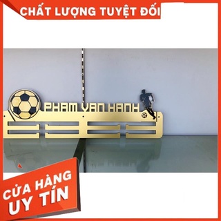 Giá treo huy chương bóng đá, 58cm x 18cm, màu RichGold