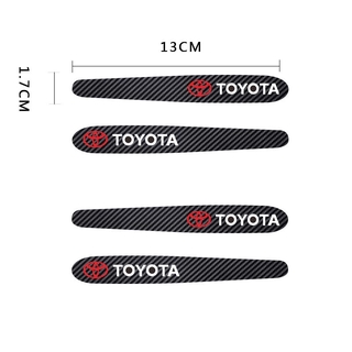 Bộ 4/8 Miếng Dán Bảo Vệ Tay Cầm Xe Hơi Bằng Sợi Carbon Cho Toyota Wish Vios Avanza Fortuner Innova Camry Corolla