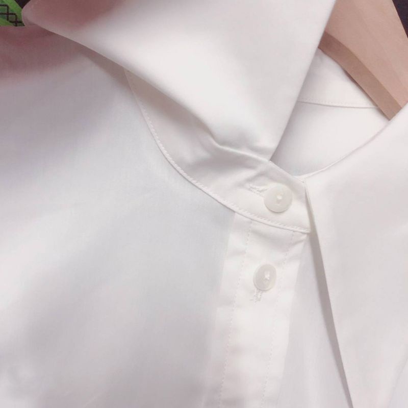 Cổ áo giả vải cotton có thể tháo rời thời trang thanh lịch cho nữ
