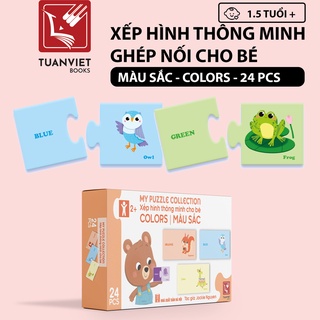 Đồ chơi Xếp hình Ghép Nối Thông Minh TuanViet Books Cho Bé từ 1,5+ - 6 hộp chủ đề