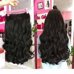 TÓC GIẢ KẸP XOĂN DẢI RỘNG 25CM DÀI 55-60CM LOẠI DÀY DẶN NẶNG 200GRAM (2 LẠNG TÓC)