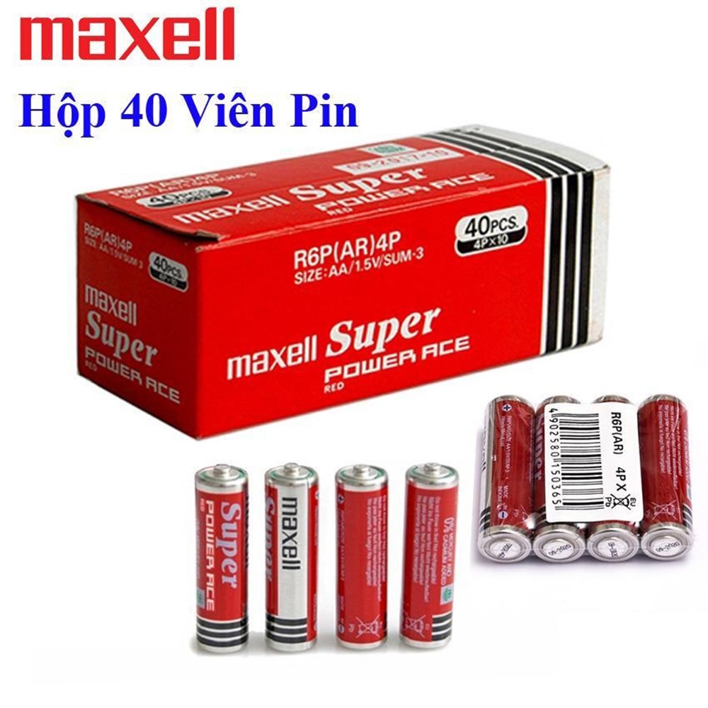 HCM- Hộp 40 viên Pin Maxcell AA/1.5V | Shopee Việt Nam