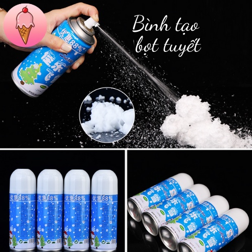 Bình xịt tuyết dùng trang trí sinh nhật, chụp ảnh decor, Giáng Sinh Noel Christmas - Kemshop K25
